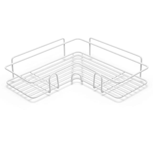 AKDC Metal Corner Shelf 26cm*26cm*4.5cm, White - Al Kabayel Discount CentreAKDC Metal Corner Shelf 26cm*26cm*4.5cm, WhiteOrganizers & AccessoriesAKDCAl Kabayel Discount Centre