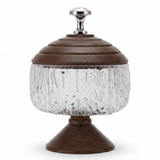 AKDC Metal Footed Acrylic Elegant Candy Jar with Brown Lid Decorative Serving and Storage Container 15 × 13 cm - Al Kabayel Discount CentreAKDC Metal Footed Acrylic Elegant Candy Jar with Brown Lid Decorative Serving and Storage Container 15 × 13 cmJars & Food SaversAKDCAl Kabayel Discount Centre