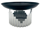 AKDC Metal Footed Cake Tray 30.5cm*14cm, Black Tray with Silver Foot - Al Kabayel Discount CentreAKDC Metal Footed Cake Tray 30.5cm*14cm, Black Tray with Silver FootServing TraysAKDCAl Kabayel Discount Centre
