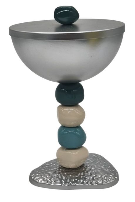 AKDC Metal Footed Candy Bowl with Lid 20cm*12cm*12cm, Multicolour - Al Kabayel Discount CentreAKDC Metal Footed Candy Bowl with Lid 20cm*12cm*12cm, MulticolourBowlsAKDCAl Kabayel Discount Centre