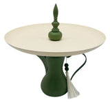 AKDC Metal Footed Candy Plate 27cm*27cm, Tray Over Jug Design, Ivory/Green - Al Kabayel Discount CentreAKDC Metal Footed Candy Plate 27cm*27cm, Tray Over Jug Design, Ivory/GreenCandy ServersAKDCAl Kabayel Discount Centre