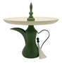 AKDC Metal Footed Candy Plate 27cm*27cm, Tray Over Jug Design, Ivory/Green - Al Kabayel Discount CentreAKDC Metal Footed Candy Plate 27cm*27cm, Tray Over Jug Design, Ivory/GreenCandy ServersAKDCAl Kabayel Discount Centre