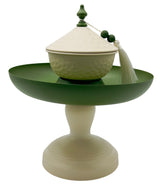 AKDC Metal Footed Candy Tray with Bowl 23.2cm*27cm, Ivory/Green - Al Kabayel Discount CentreAKDC Metal Footed Candy Tray with Bowl 23.2cm*27cm, Ivory/GreenServing TraysAKDCAl Kabayel Discount Centre