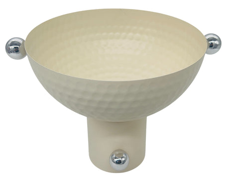 AKDC Metal Footed Fruit Bowl 19.5cm*17.5cm, Ivory - Al Kabayel Discount CentreAKDC Metal Footed Fruit Bowl 19.5cm*17.5cm, IvoryBowlsAKDCAl Kabayel Discount Centre