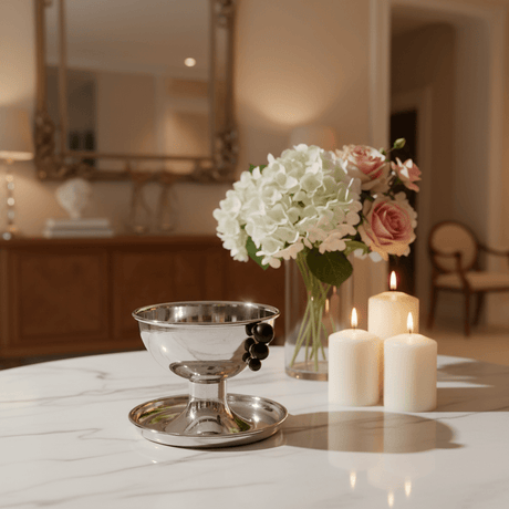 AKDC metal footed silver candy bowl decorative serving dish luxury table display 15*15cm - Al Kabayel Discount CentreAKDC metal footed silver candy bowl decorative serving dish luxury table display 15*15cmBowlsAKDCAl Kabayel Discount Centre