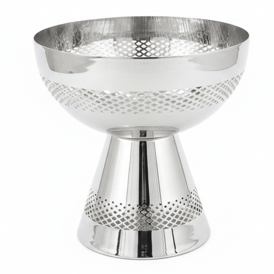AKDC Metal Fruit & Candy Bowl – Compact Silver Finish, Decorative Serving Bowl, 16 × 15 cm - Al Kabayel Discount CentreAKDC Metal Fruit & Candy Bowl – Compact Silver Finish, Decorative Serving Bowl, 16 × 15 cmServing TraysAKDCAl Kabayel Discount Centre