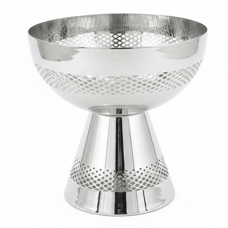 AKDC Metal Fruit & Candy Bowl – Compact Silver Finish, Decorative Serving Bowl, 16 × 15 cm - Al Kabayel Discount CentreAKDC Metal Fruit & Candy Bowl – Compact Silver Finish, Decorative Serving Bowl, 16 × 15 cmServing TraysAKDCAl Kabayel Discount Centre