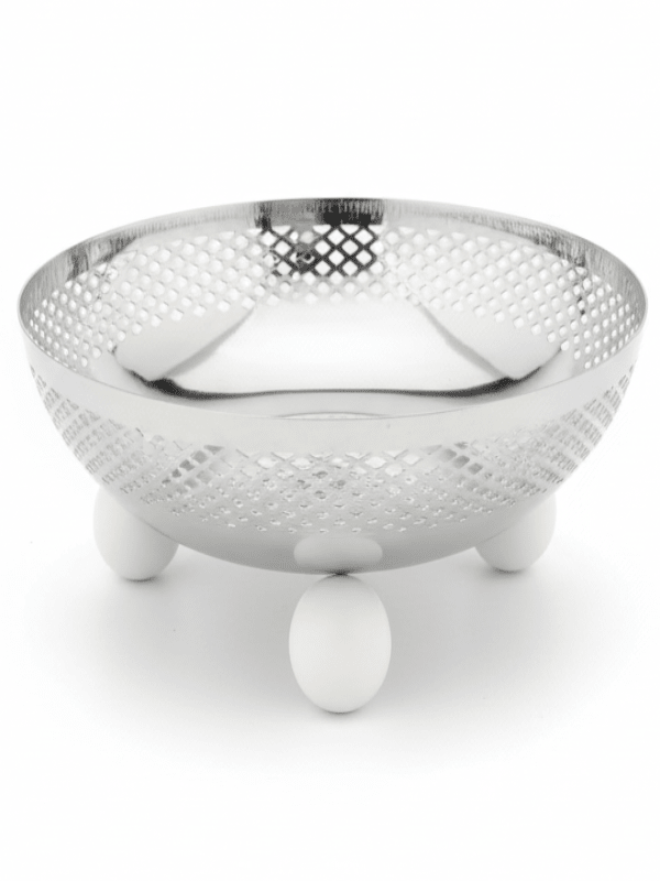 AKDC Metal Fruit & Candy Bowl – Elegant Silver Finish, Ideal for Tabletop Serving & Display, 25 × 9 cm - Al Kabayel Discount CentreAKDC Metal Fruit & Candy Bowl – Elegant Silver Finish, Ideal for Tabletop Serving & Display, 25 × 9 cmServing TraysAKDCAl Kabayel Discount Centre