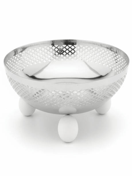 AKDC Metal Fruit & Candy Bowl – Elegant Silver Finish, Ideal for Tabletop Serving & Display, 25 × 9 cm - Al Kabayel Discount CentreAKDC Metal Fruit & Candy Bowl – Elegant Silver Finish, Ideal for Tabletop Serving & Display, 25 × 9 cmServing TraysAKDCAl Kabayel Discount Centre