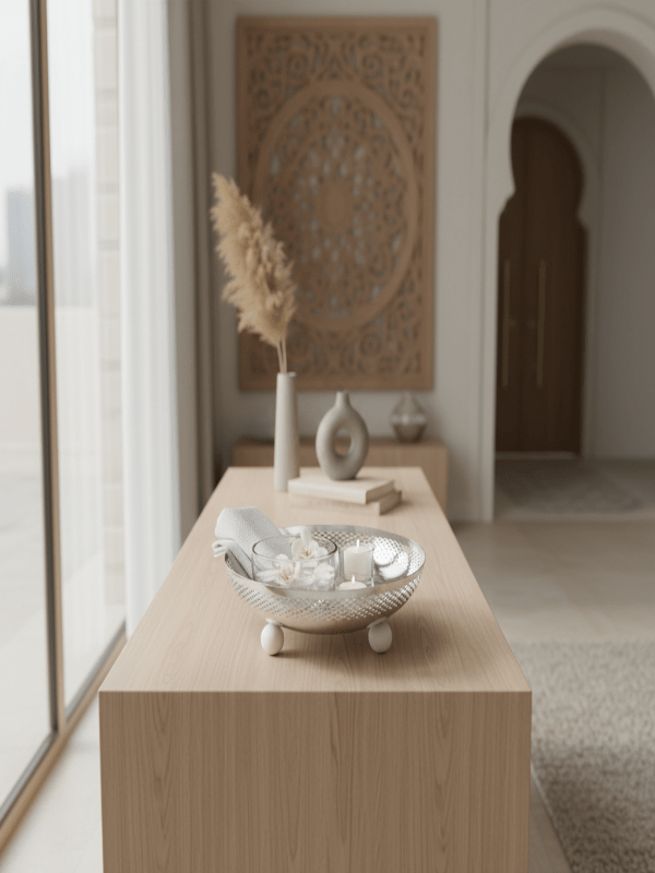 AKDC Metal Fruit & Candy Bowl – Large Silver Finish, Perfect for Fruits, Snacks & Décor, 30 × 9 cm - Al Kabayel Discount CentreAKDC Metal Fruit & Candy Bowl – Large Silver Finish, Perfect for Fruits, Snacks & Décor, 30 × 9 cmServing TraysAKDCAl Kabayel Discount Centre