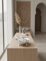 AKDC Metal Fruit & Candy Bowl – Large Silver Finish, Perfect for Fruits, Snacks & Décor, 30 × 9 cm - Al Kabayel Discount CentreAKDC Metal Fruit & Candy Bowl – Large Silver Finish, Perfect for Fruits, Snacks & Décor, 30 × 9 cmServing TraysAKDCAl Kabayel Discount Centre