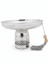 AKDC Metal Fruit & Candy Bowl – Unique Silver Finish, Decorative Vertical Serving Bowl, 10 × 22 cm - Al Kabayel Discount CentreAKDC Metal Fruit & Candy Bowl – Unique Silver Finish, Decorative Vertical Serving Bowl, 10 × 22 cmServing TraysAKDCAl Kabayel Discount Centre