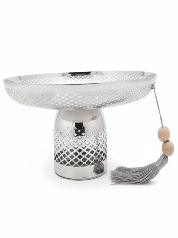 AKDC Metal Fruit & Candy Bowl – Unique Silver Finish, Decorative Vertical Serving Bowl, 10 × 22 cm - Al Kabayel Discount CentreAKDC Metal Fruit & Candy Bowl – Unique Silver Finish, Decorative Vertical Serving Bowl, 10 × 22 cmServing TraysAKDCAl Kabayel Discount Centre