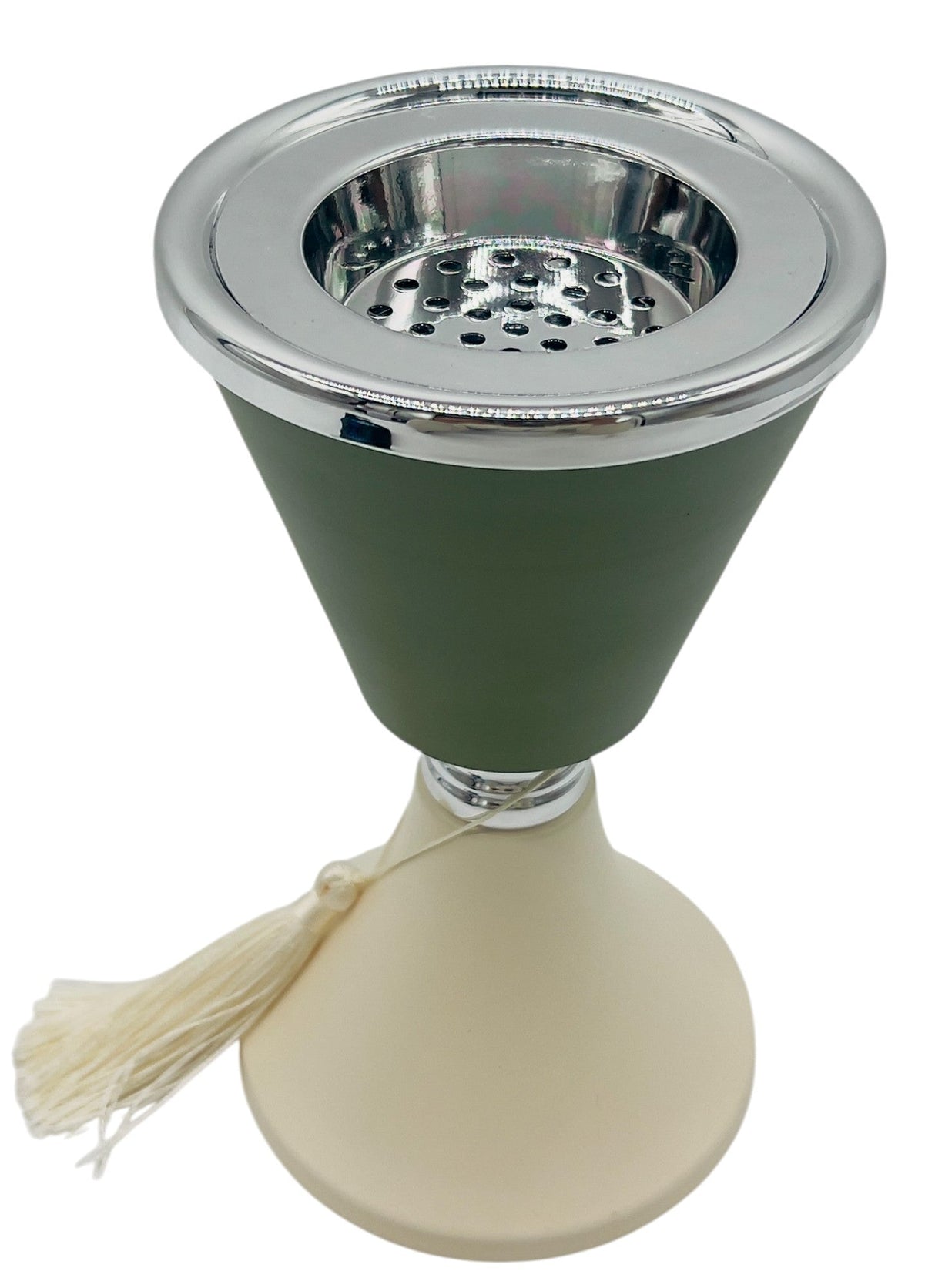 AKDC Metal Incense Burner 11cm*19.5cm, Ivory/Green - Al Kabayel Discount CentreAKDC Metal Incense Burner 11cm*19.5cm, Ivory/GreenHome Décor AccentsAKDCAl Kabayel Discount Centre