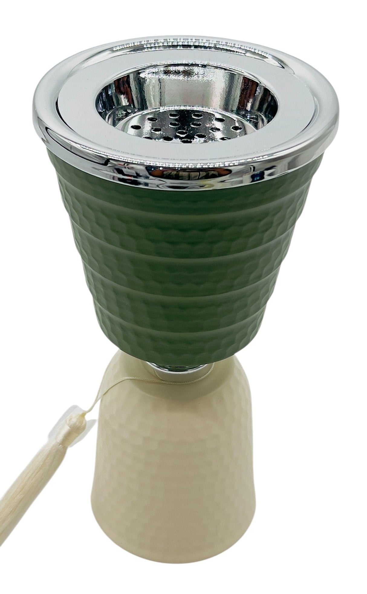 AKDC Metal Incense Burner 11cm*21.5cm, Ivory/Green - Al Kabayel Discount CentreAKDC Metal Incense Burner 11cm*21.5cm, Ivory/GreenHome Décor AccentsAKDCAl Kabayel Discount Centre