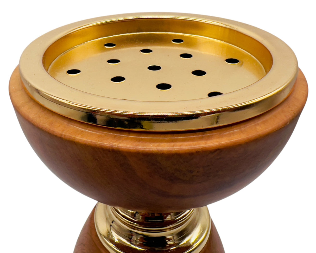 AKDC Metal Incense Burner 12cm*40cm, Gold/Wooden - Al Kabayel Discount CentreAKDC Metal Incense Burner 12cm*40cm, Gold/WoodenHome Décor AccentsAKDCAl Kabayel Discount Centre