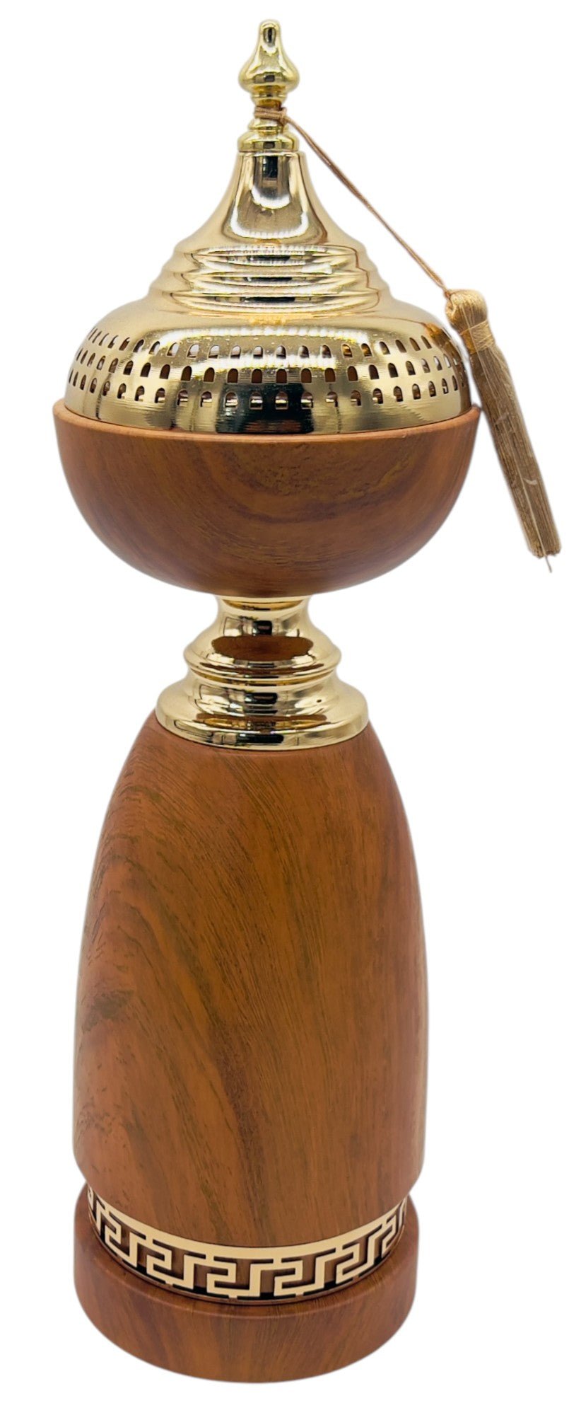 AKDC Metal Incense Burner 12cm*40cm, Gold/Wooden - Al Kabayel Discount CentreAKDC Metal Incense Burner 12cm*40cm, Gold/WoodenHome Décor AccentsAKDCAl Kabayel Discount Centre