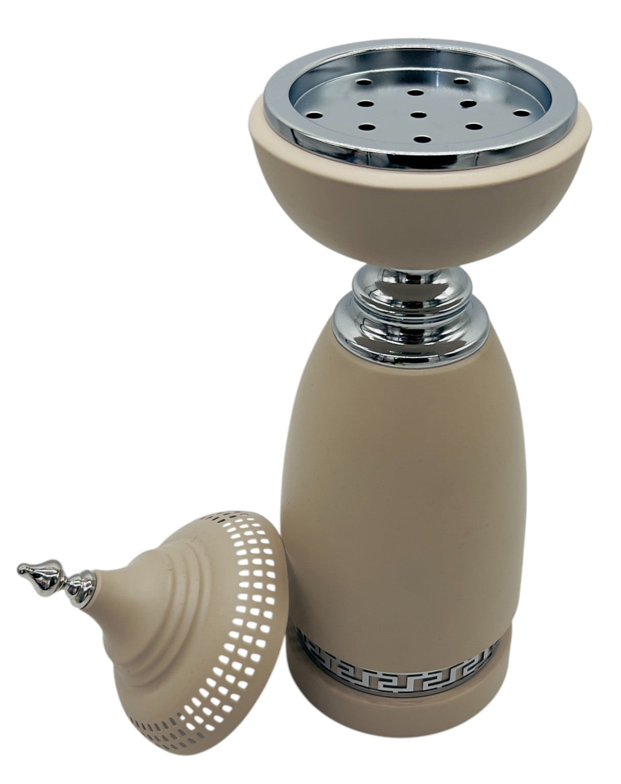 AKDC Metal Incense Burner 12cm*40cm, Silver/Ivory - Al Kabayel Discount CentreAKDC Metal Incense Burner 12cm*40cm, Silver/IvoryHome Décor AccentsAKDCAl Kabayel Discount Centre