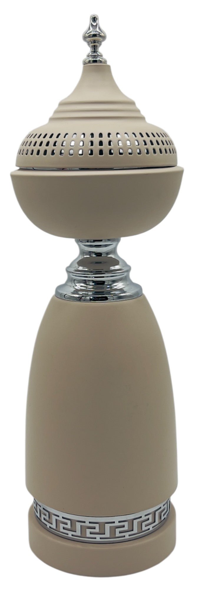 AKDC Metal Incense Burner 12cm*40cm, Silver/Ivory - Al Kabayel Discount CentreAKDC Metal Incense Burner 12cm*40cm, Silver/IvoryHome Décor AccentsAKDCAl Kabayel Discount Centre