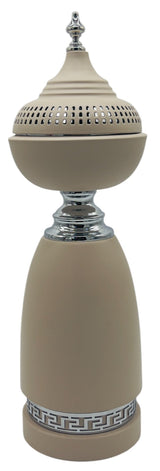 AKDC Metal Incense Burner 12cm*40cm, Silver/Ivory - Al Kabayel Discount CentreAKDC Metal Incense Burner 12cm*40cm, Silver/IvoryHome Décor AccentsAKDCAl Kabayel Discount Centre