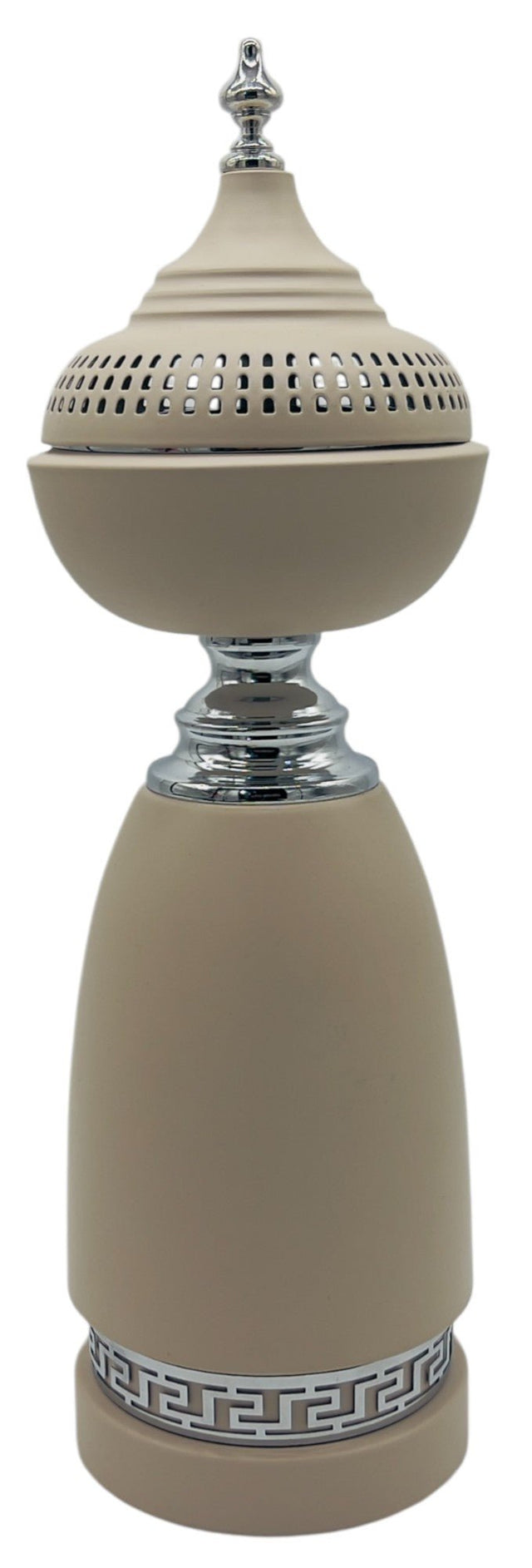 AKDC Metal Incense Burner 12cm*40cm, Silver/Ivory - Al Kabayel Discount CentreAKDC Metal Incense Burner 12cm*40cm, Silver/IvoryHome Décor AccentsAKDCAl Kabayel Discount Centre