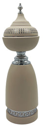 AKDC Metal Incense Burner 12cm*40cm, Silver/Ivory - Al Kabayel Discount CentreAKDC Metal Incense Burner 12cm*40cm, Silver/IvoryHome Décor AccentsAKDCAl Kabayel Discount Centre