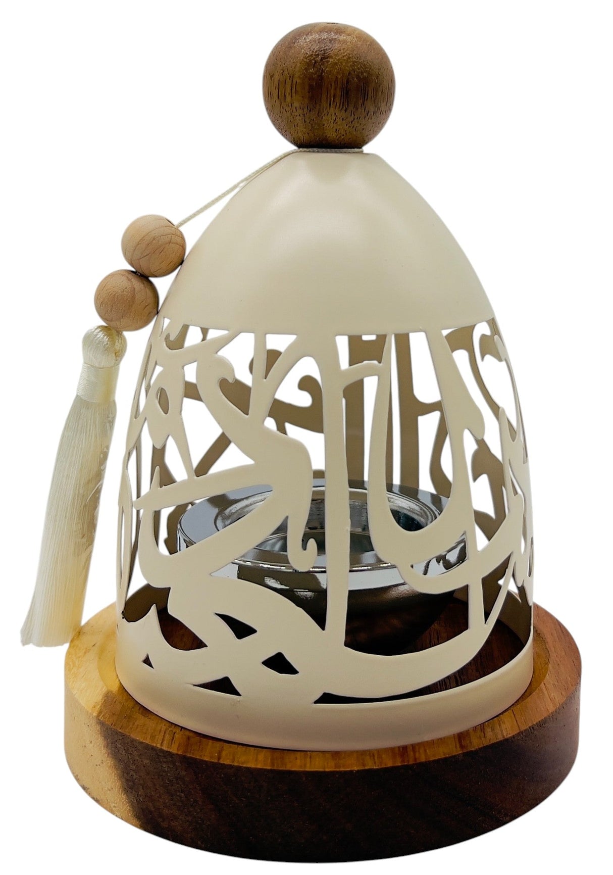 AKDC Metal Incense Burner with Wooden Base 12.3cm*16.8cm, Ivory - Al Kabayel Discount CentreAKDC Metal Incense Burner with Wooden Base 12.3cm*16.8cm, IvoryHome Décor AccentsAKDCAl Kabayel Discount Centre