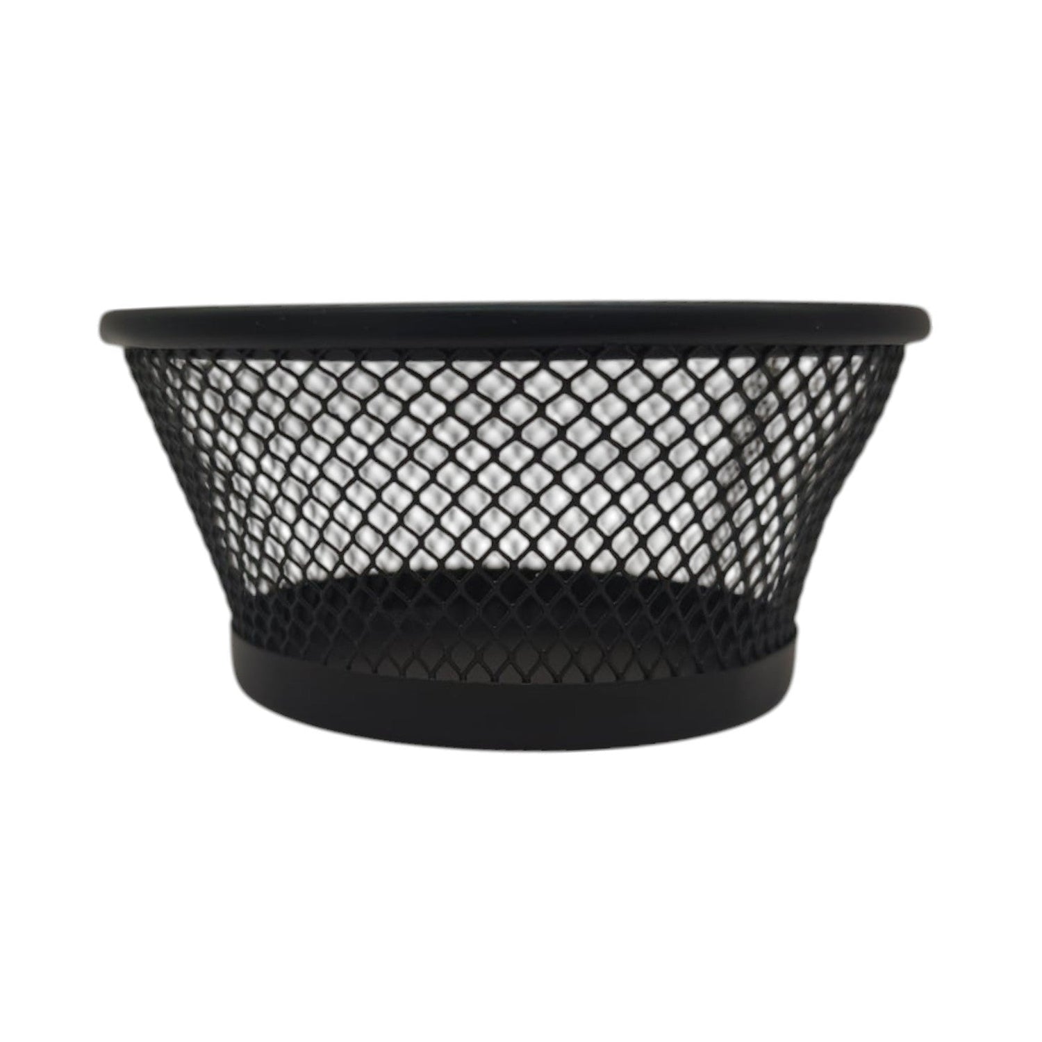 AKDC Metal Mesh Desk Organizer Holder, Size (11X5X8Cm), Bowl Shape - Black Color - Al Kabayel Discount CentreAKDC Metal Mesh Desk Organizer Holder, Size (11X5X8Cm), Bowl Shape - Black ColorSTATIONERYAKDCAl Kabayel Discount Centre