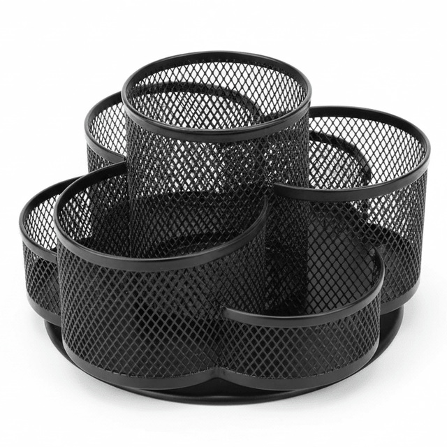 AKDC Metal Mesh Pen Holder & Desk Organiser – Black | 5 - Compartment | 10.5 cm - Al Kabayel Discount CentreAKDC Metal Mesh Pen Holder & Desk Organiser – Black | 5 - Compartment | 10.5 cmPen Holders & Desk OrganizersAKDCAl Kabayel Discount Centre
