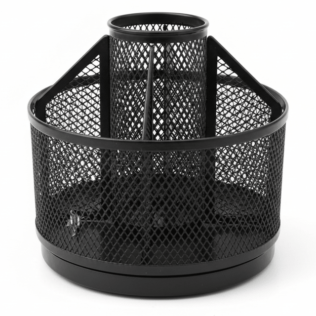 AKDC Metal Mesh Rotating Desk Organizer & Pen Holder – Black | 13 cm - Al Kabayel Discount CentreAKDC Metal Mesh Rotating Desk Organizer & Pen Holder – Black | 13 cmPen Holders & Desk OrganizersAKDCAl Kabayel Discount Centre