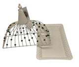 AKDC Metal Rectangular Candy Tray with Lid 30cm*16cm*23, White with Green Beads - Al Kabayel Discount CentreAKDC Metal Rectangular Candy Tray with Lid 30cm*16cm*23, White with Green BeadsServing TraysAKDCAl Kabayel Discount Centre