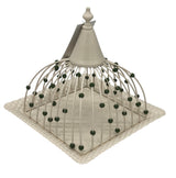 AKDC Metal Square Candy Tray with Lid 22cm*23cm, White with Green Beads - Al Kabayel Discount CentreAKDC Metal Square Candy Tray with Lid 22cm*23cm, White with Green BeadsServing TraysAKDCAl Kabayel Discount Centre