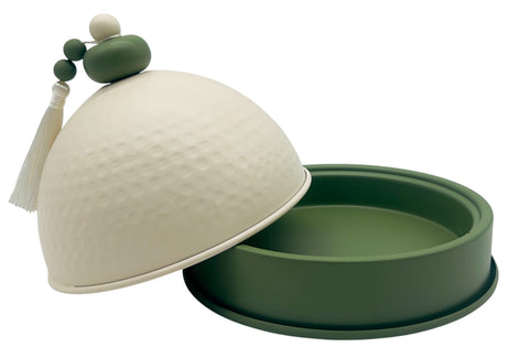 AKDC Metal Tajine 19cm*18cm, Ivory/Green - Al Kabayel Discount CentreAKDC Metal Tajine 19cm*18cm, Ivory/GreenBowlsAKDCAl Kabayel Discount Centre