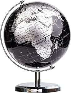 AKDC Metallic World Globe Black 14cm ? Educational/Geographic/Modern Desktop Decoration - Stainless Steel Arc and Base/Earth World - Metallic Black - for School, Home, and Office (14cm) - Al Kabayel Discount CentreAKDC Metallic World Globe Black 14cm ? Educational/Geographic/Modern Desktop Decoration - Stainless Steel Arc and Base/Earth World - Metallic Black - for School, Home, and Office (14cm)Al Kabayel Discount CenterAl Kabayel Discount Centre