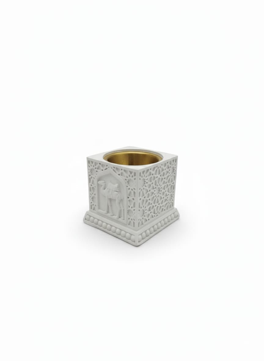 AKDC Mini Chalk Incense Burner – Compact White Square Design – 6×6 cm Minimalist Aroma Holder - Al Kabayel Discount CentreAKDC Mini Chalk Incense Burner – Compact White Square Design – 6×6 cm Minimalist Aroma HolderIncense BurnerAKDCAl Kabayel Discount Centre