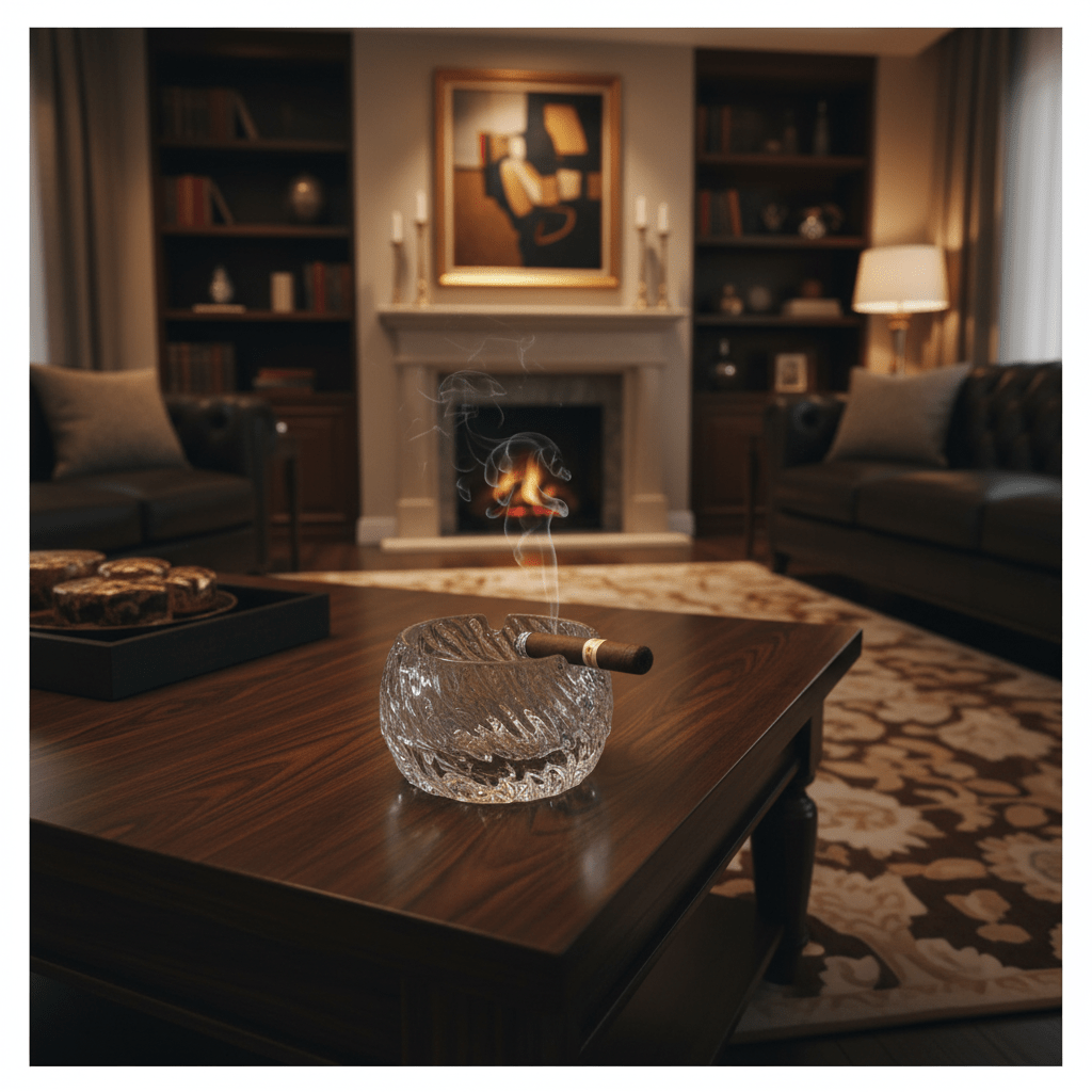 AKDC Mini Round Glass Ashtray with Artistic Design – Small Size Durable Glass Ashtray for Personal Use (8.5 cm) - Al Kabayel Discount CentreAKDC Mini Round Glass Ashtray with Artistic Design – Small Size Durable Glass Ashtray for Personal Use (8.5 cm)AshtraysAKDCAl Kabayel Discount Centre