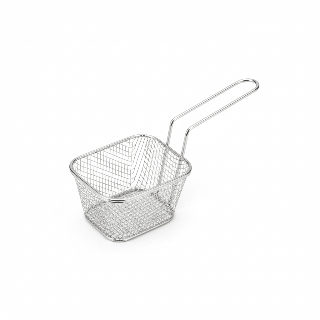 AKDC Mini Stainless Steel French Fries Draining Strainer (22×10×6 cm) - Al Kabayel Discount CentreAKDC Mini Stainless Steel French Fries Draining Strainer (22×10×6 cm)Frying Pans & SkilletsAKDCAl Kabayel Discount Centre