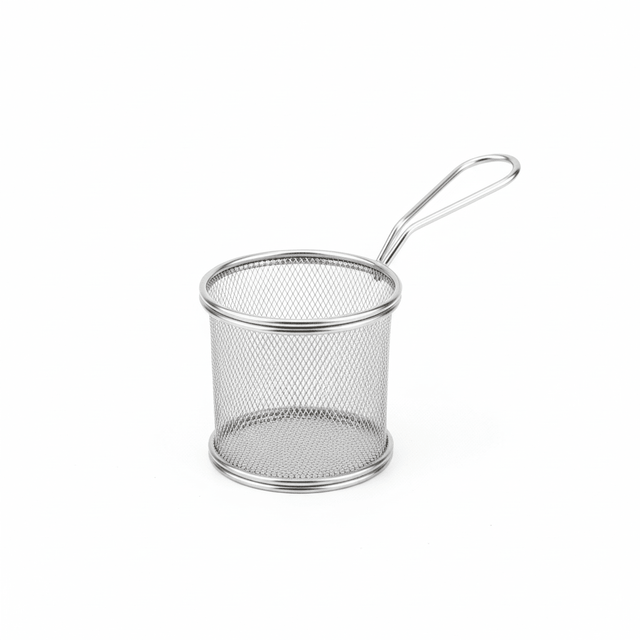 AKDC Mini Stainless Steel Snack Mesh Fries Holder (17×9×9 cm) - Al Kabayel Discount CentreAKDC Mini Stainless Steel Snack Mesh Fries Holder (17×9×9 cm)Frying Pans & SkilletsAKDCAl Kabayel Discount Centre