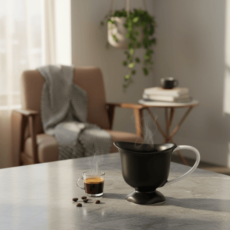 AKDC Minimalist Black Ceramic Mug with Comfortable White Handle, Modern Drinkware 250ml - Al Kabayel Discount CentreAKDC Minimalist Black Ceramic Mug with Comfortable White Handle, Modern Drinkware 250mlTea CupsAKDCAl Kabayel Discount Centre