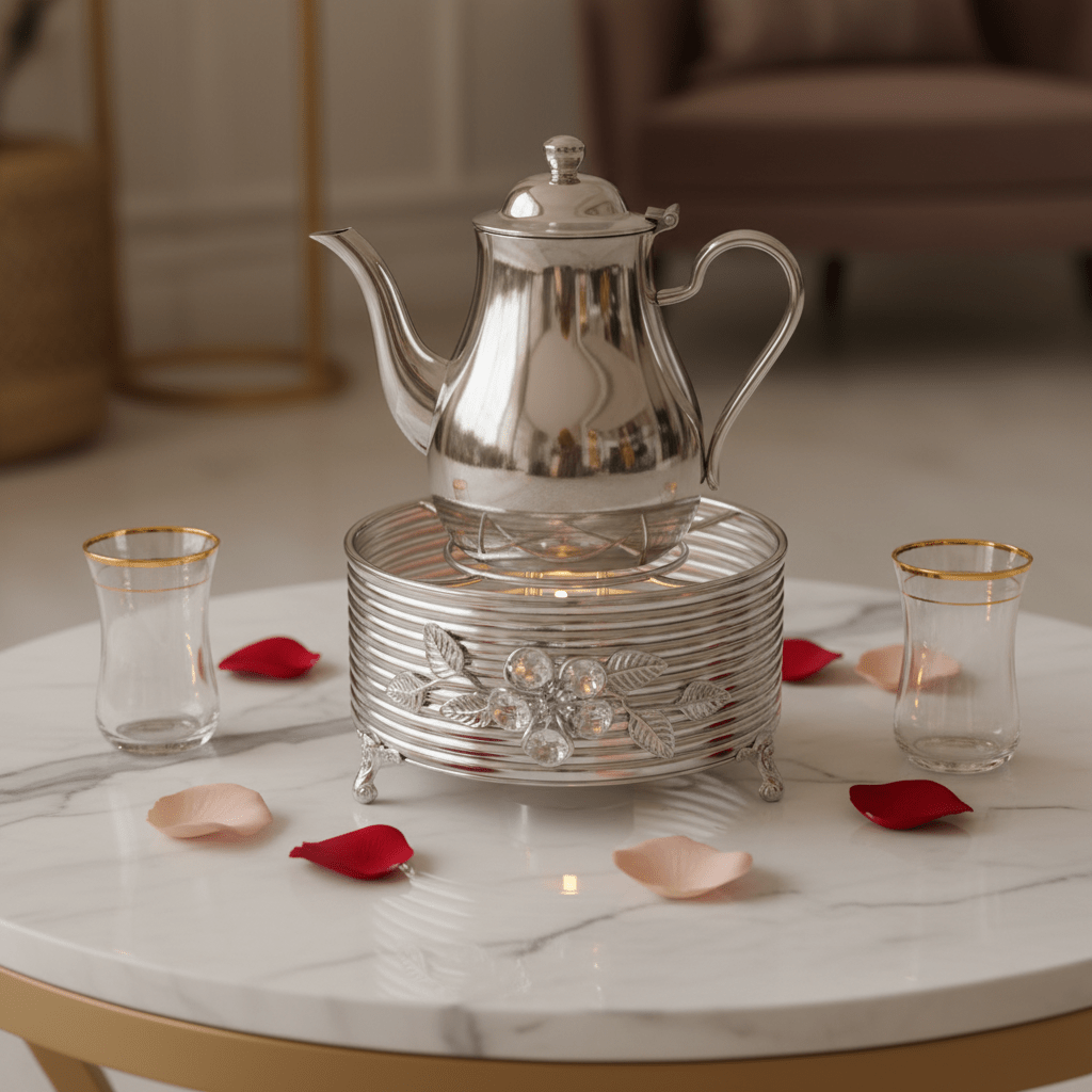 AKDC Minimalist Round Silver Metal Teapot Warmer for Tea Serving and Heat Retention – 18x8cm - Al Kabayel Discount CentreAKDC Minimalist Round Silver Metal Teapot Warmer for Tea Serving and Heat Retention – 18x8cmKitchen Utensils & GadgetsAKDCAl Kabayel Discount Centre