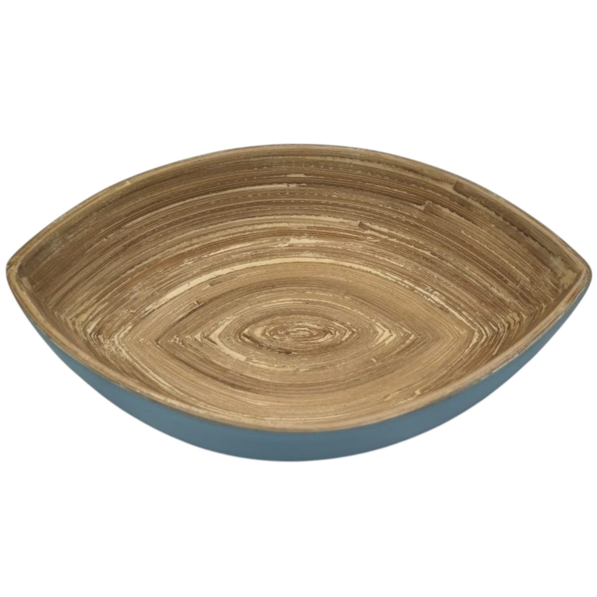 AKDC Modern Bamboo Oval Shape Serving Bowl - 19cmX15cmX4cm - Blue&Bamboo - Al Kabayel Discount CentreAKDC Modern Bamboo Oval Shape Serving Bowl - 19cmX15cmX4cm - Blue&BambooBowlsAKDCAl Kabayel Discount Centre