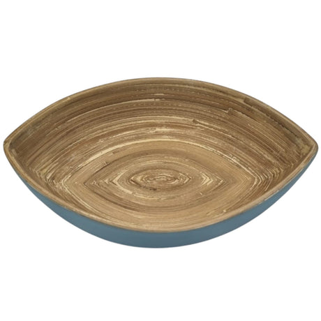 AKDC Modern Bamboo Oval Shape Serving Bowl - 19cmX15cmX4cm - Blue&Bamboo - Al Kabayel Discount CentreAKDC Modern Bamboo Oval Shape Serving Bowl - 19cmX15cmX4cm - Blue&BambooBowlsAKDCAl Kabayel Discount Centre