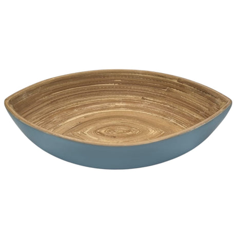 AKDC Modern Bamboo Oval Shape Serving Bowl - 19cmX15cmX4cm - Blue&Bamboo - Al Kabayel Discount CentreAKDC Modern Bamboo Oval Shape Serving Bowl - 19cmX15cmX4cm - Blue&BambooBowlsAKDCAl Kabayel Discount Centre