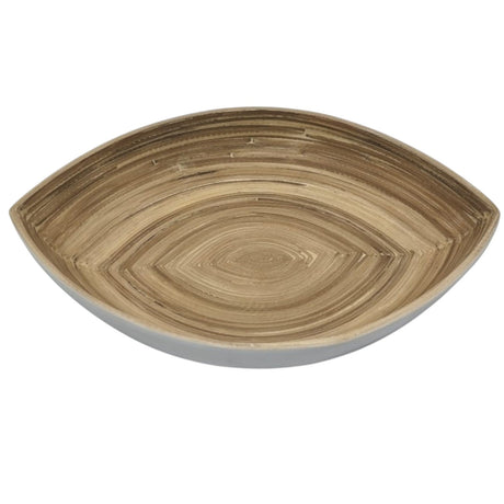 AKDC Modern Bamboo Oval Shape Serving Bowl - 26cmX22cmX5cm - White&Bamboo - Al Kabayel Discount CentreAKDC Modern Bamboo Oval Shape Serving Bowl - 26cmX22cmX5cm - White&BambooBowlsAKDCAl Kabayel Discount Centre