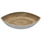 AKDC Modern Bamboo Oval Shape Serving Bowl - 26cmX22cmX5cm - White&Bamboo - Al Kabayel Discount CentreAKDC Modern Bamboo Oval Shape Serving Bowl - 26cmX22cmX5cm - White&BambooBowlsAKDCAl Kabayel Discount Centre