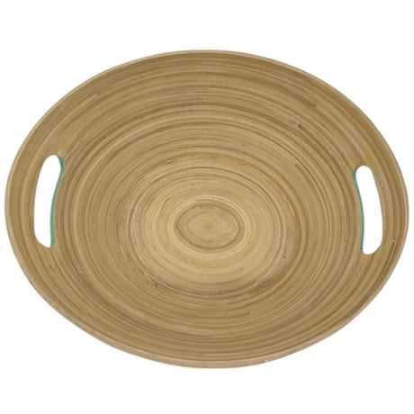 AKDC Modern Bamboo Oval Shape Serving Bowl With Handle - 29cmX25cmX10cm - Green&Bamboo - Al Kabayel Discount CentreAKDC Modern Bamboo Oval Shape Serving Bowl With Handle - 29cmX25cmX10cm - Green&BambooBowlsAKDCAl Kabayel Discount Centre