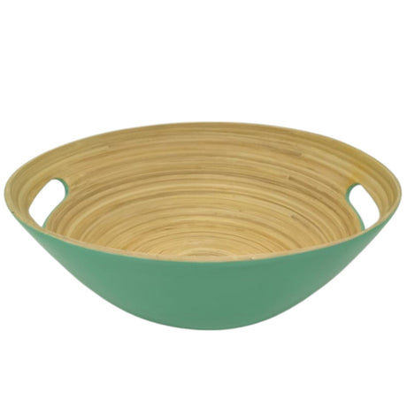 AKDC Modern Bamboo Oval Shape Serving Bowl With Handle - 29cmX25cmX10cm - Green&Bamboo - Al Kabayel Discount CentreAKDC Modern Bamboo Oval Shape Serving Bowl With Handle - 29cmX25cmX10cm - Green&BambooBowlsAKDCAl Kabayel Discount Centre