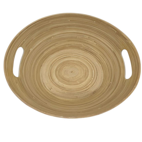 AKDC Modern Bamboo Oval Shape Serving Bowl With Handle - 29cmX25cmX10cm - White&Bamboo - Al Kabayel Discount CentreAKDC Modern Bamboo Oval Shape Serving Bowl With Handle - 29cmX25cmX10cm - White&BambooBowlsAKDCAl Kabayel Discount Centre