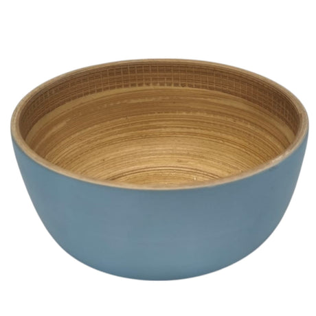 AKDC Modern Bamboo Round Serving Bowl - 12cmX6cm - Blue&Bamboo - Al Kabayel Discount CentreAKDC Modern Bamboo Round Serving Bowl - 12cmX6cm - Blue&BambooBowlsAKDCAl Kabayel Discount Centre