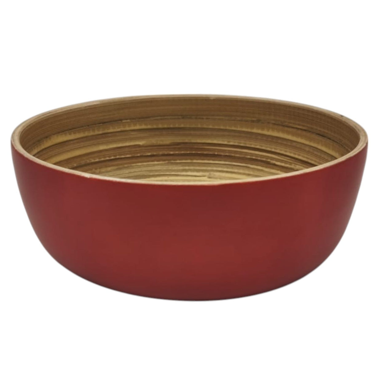AKDC Modern Bamboo Round Serving Bowl - 15cmX6cm - Red&Bamboo - Al Kabayel Discount CentreAKDC Modern Bamboo Round Serving Bowl - 15cmX6cm - Red&BambooBowlsAKDCAl Kabayel Discount Centre